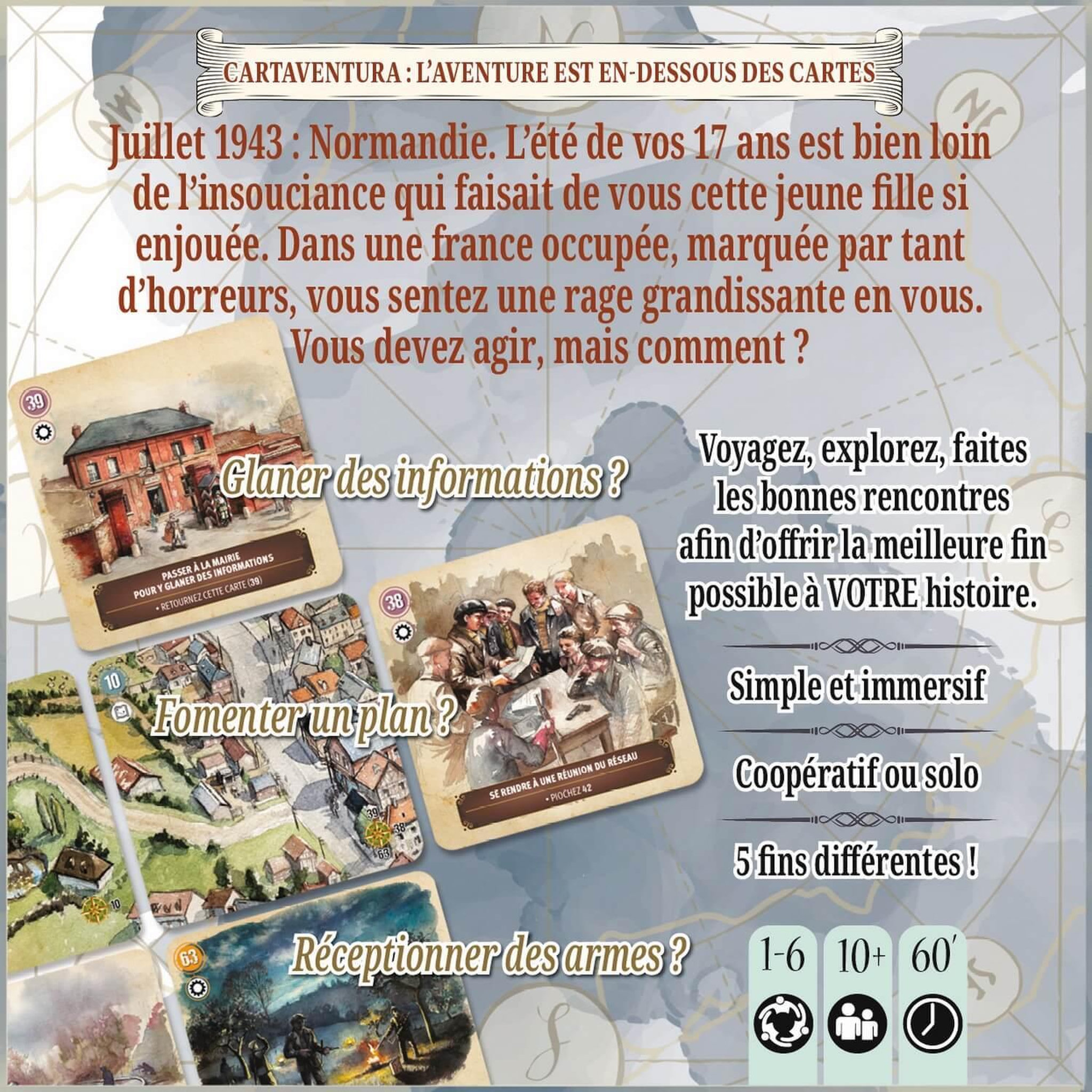 Voir la diapositive 2 : Blackrock Editions Cartaventura résistance