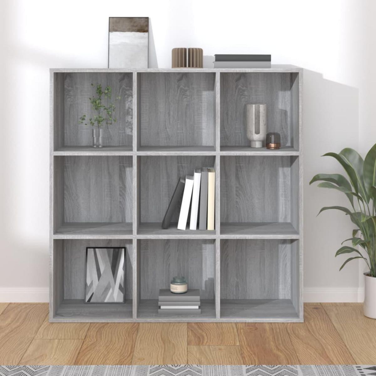VIDAXL Armoire a livres sonoma gris 98x29x97,5 cm