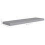 Voir la diapositive 6 : VIDAXL Etageres murales flottantes 4 pcs gris 90x23,5x3,8 cm MDF