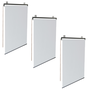 Voir la diapositive 1 : ID MARKET Lot de 3 stores enrouleurs L.124 x H. 225 CM pour pergola blanc