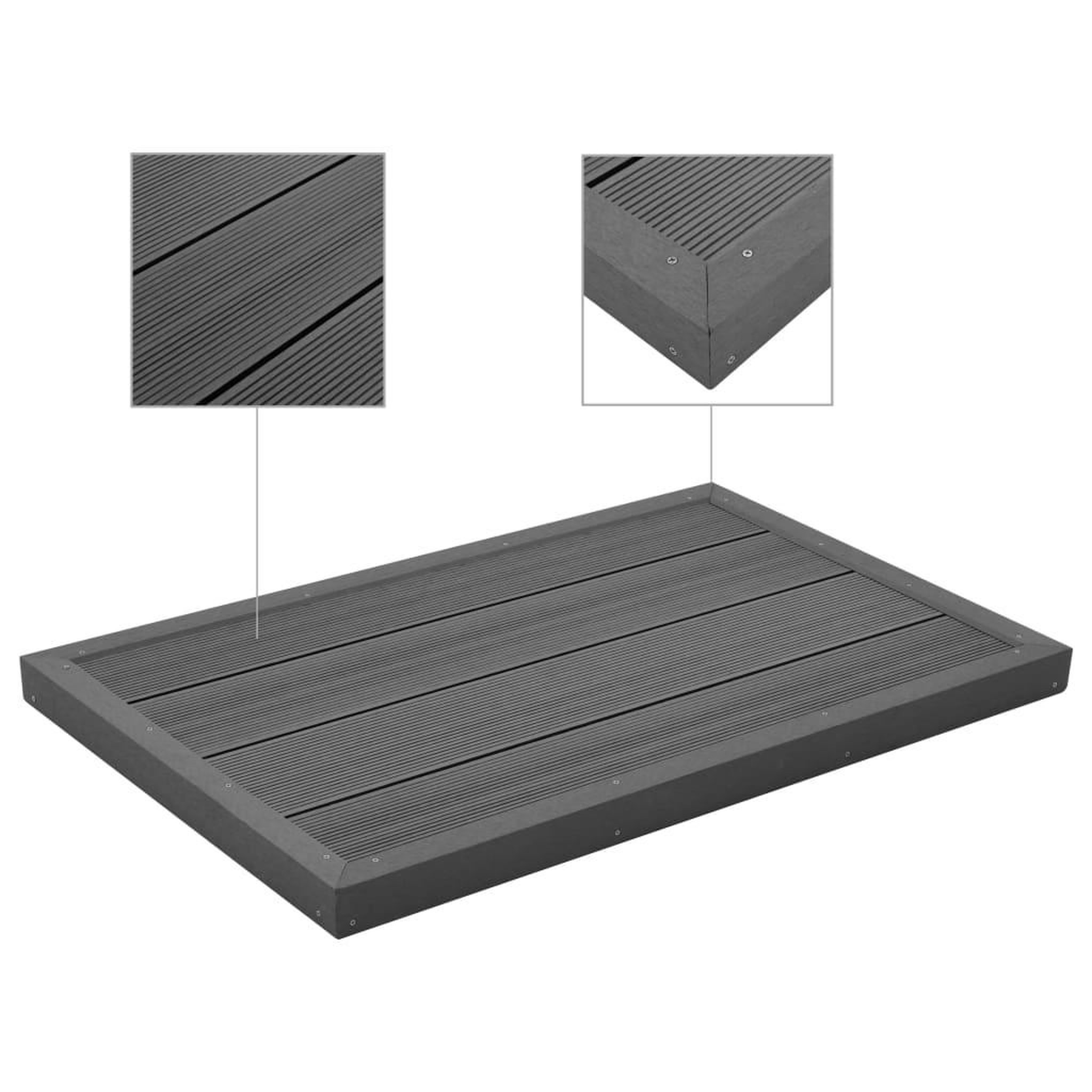 Voir la diapositive 3 : VIDAXL Element de plancher pour douche solaire/echelle de piscine WPC