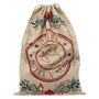 Voir la diapositive 2 : ATMOSPHERA Hotte de Noël Imprimée  Soir 70cm Beige & Rouge