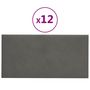 Voir la diapositive 2 : VIDAXL Panneaux muraux 12 pcs Gris fonce 60x30 cm Velours 2,16 m²