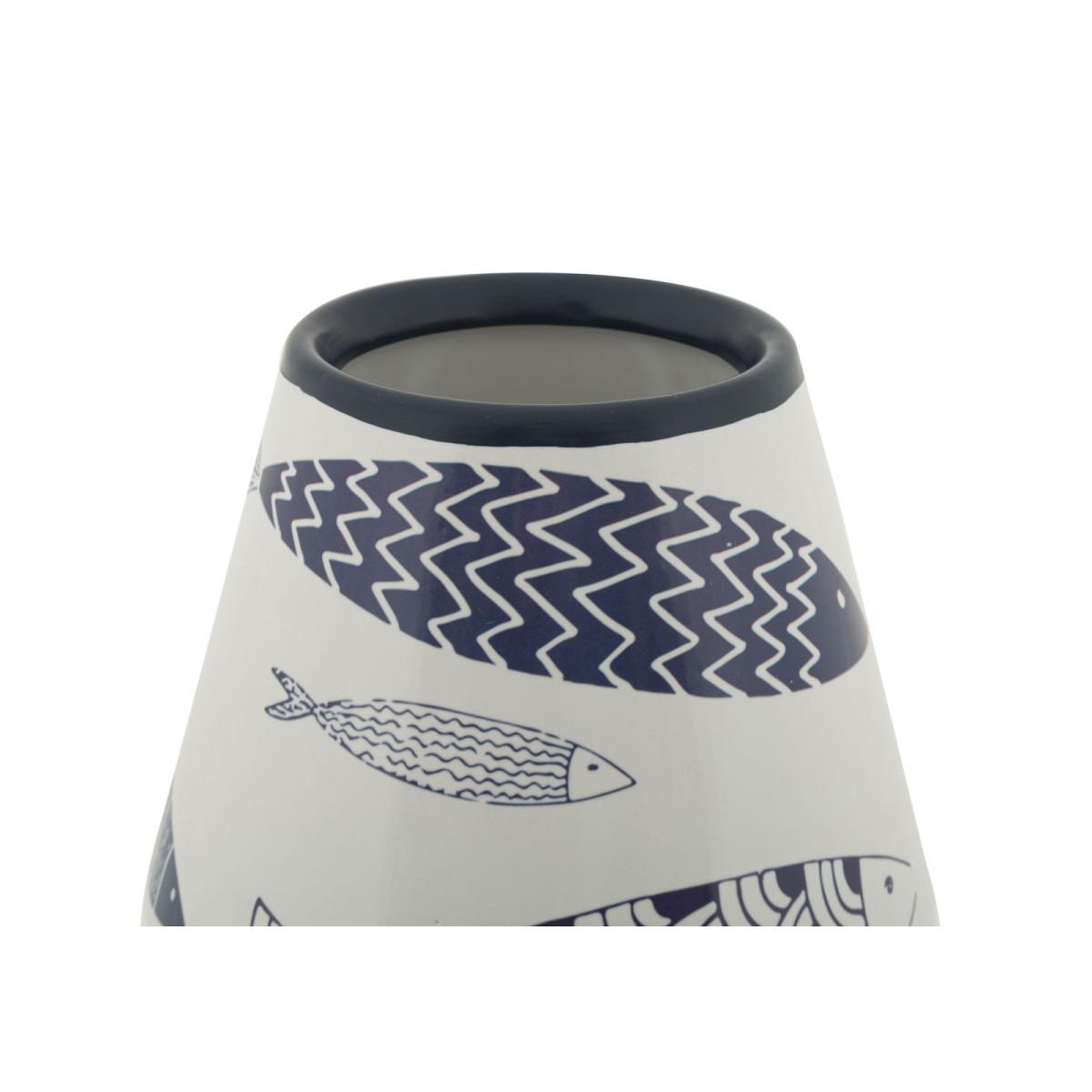 Voir la diapositive 3 : Paris Prix Vase double en céramique  poissons  34cm multicolore