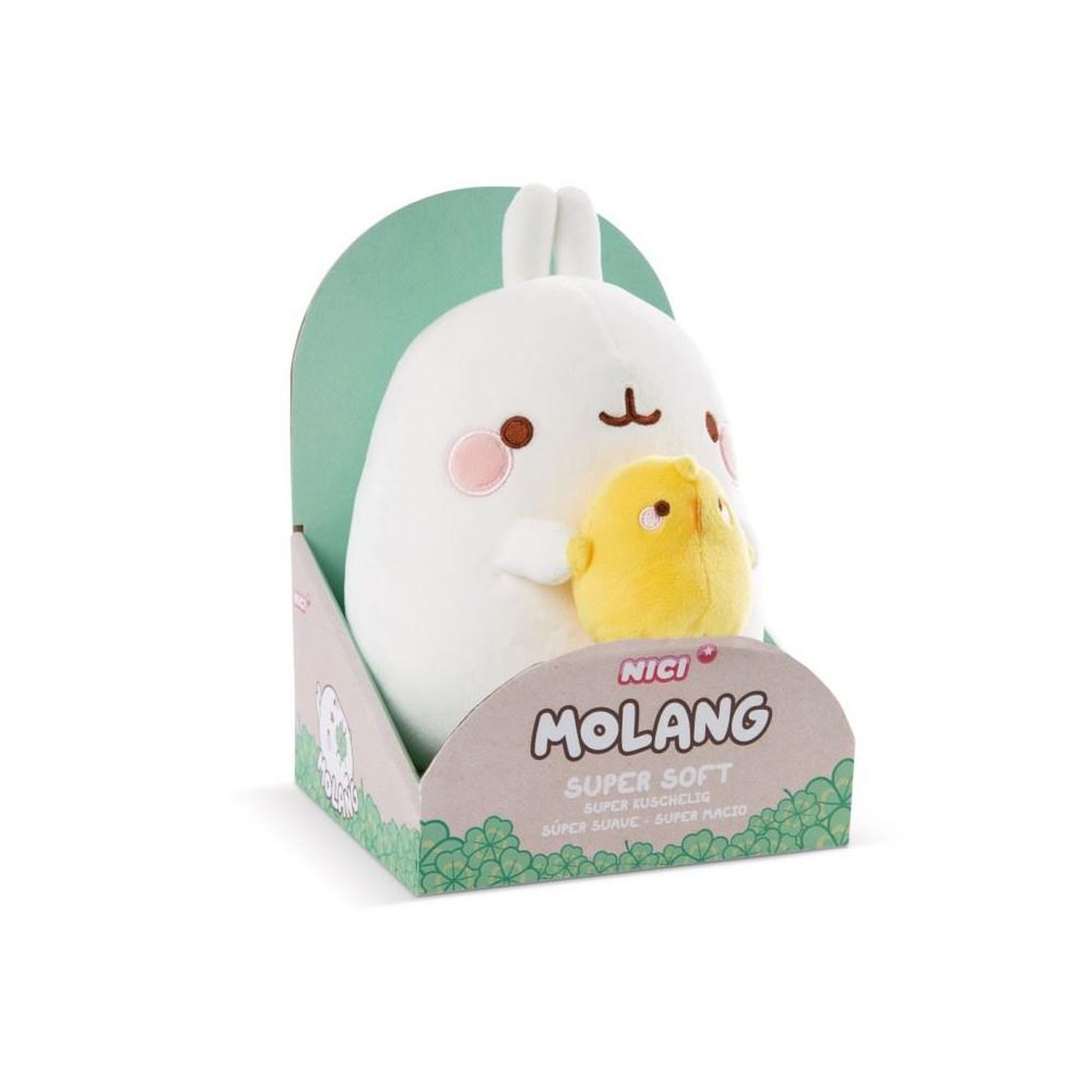 Nici Peluche molang lapin câlin 24 cm avec poussin nici en boîte cadeau