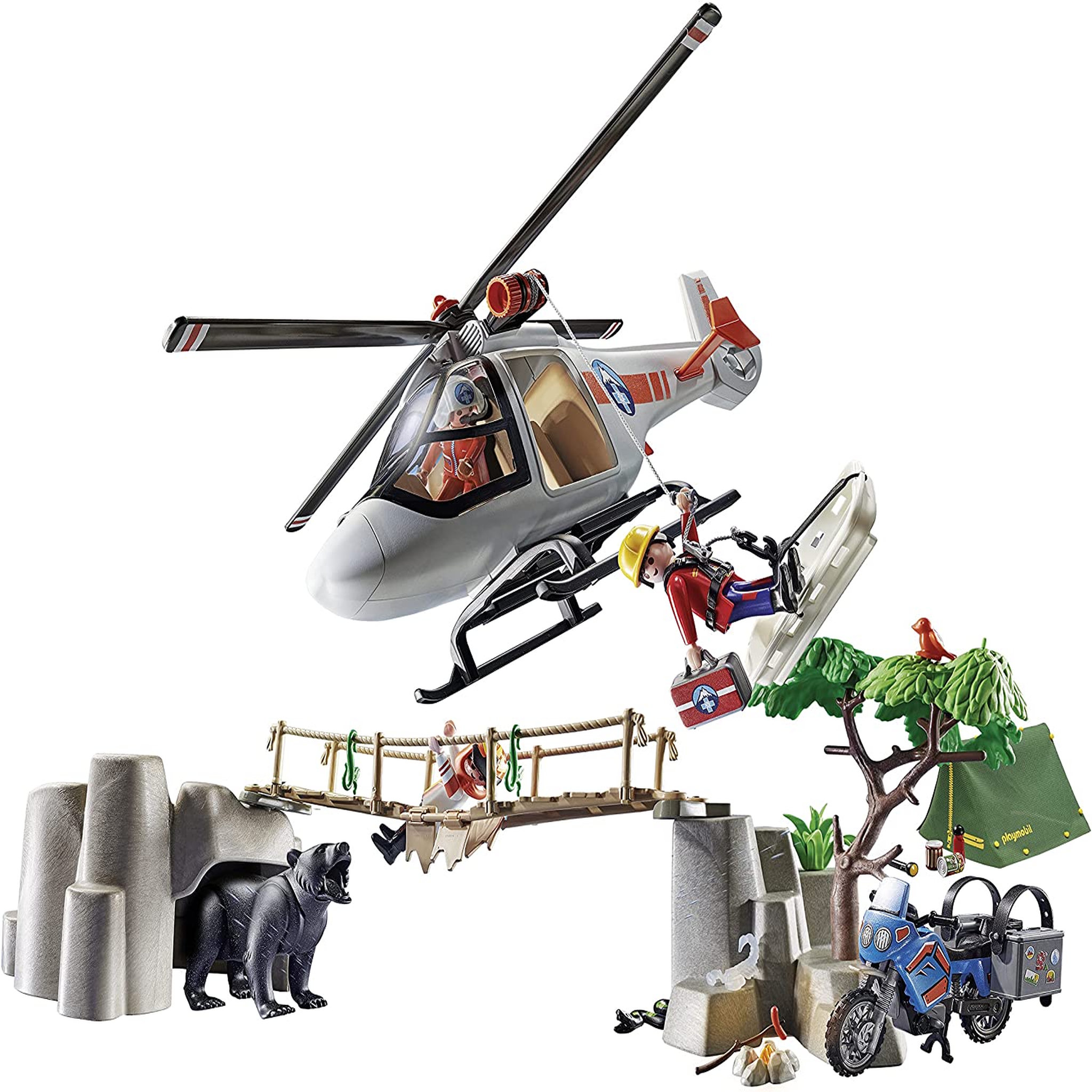 Voir la diapositive 2 : PLAYMOBIL 70663 - Unité de secouristes avec hélicoptère