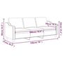Voir la diapositive 6 : VIDAXL Canape a 3 places Gris clair 180 cm Tissu