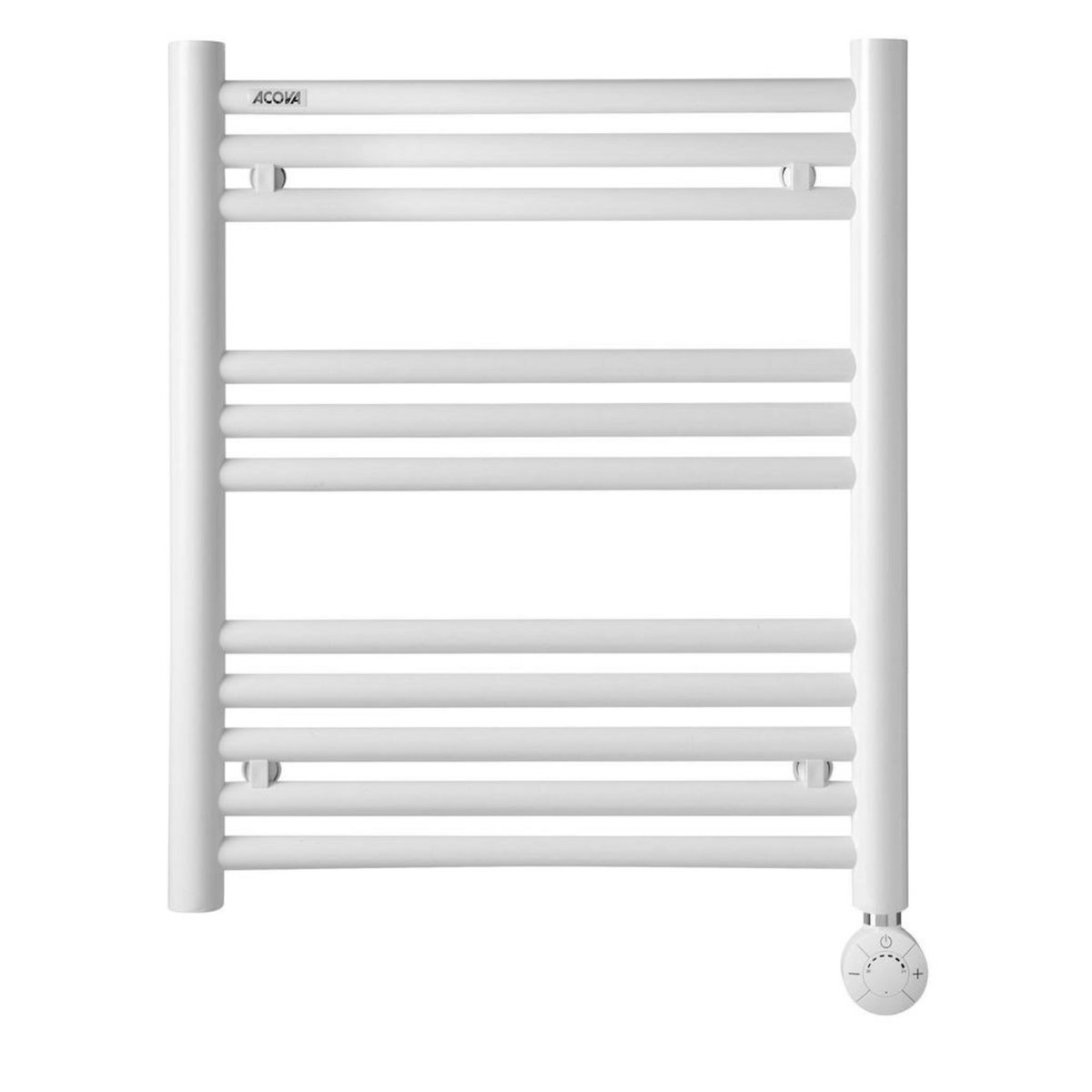 Acova Sèche-serviettes électrique – Angora XS Timer blanc – 250 W – 64,6 x 51 cm – Inertie fluide