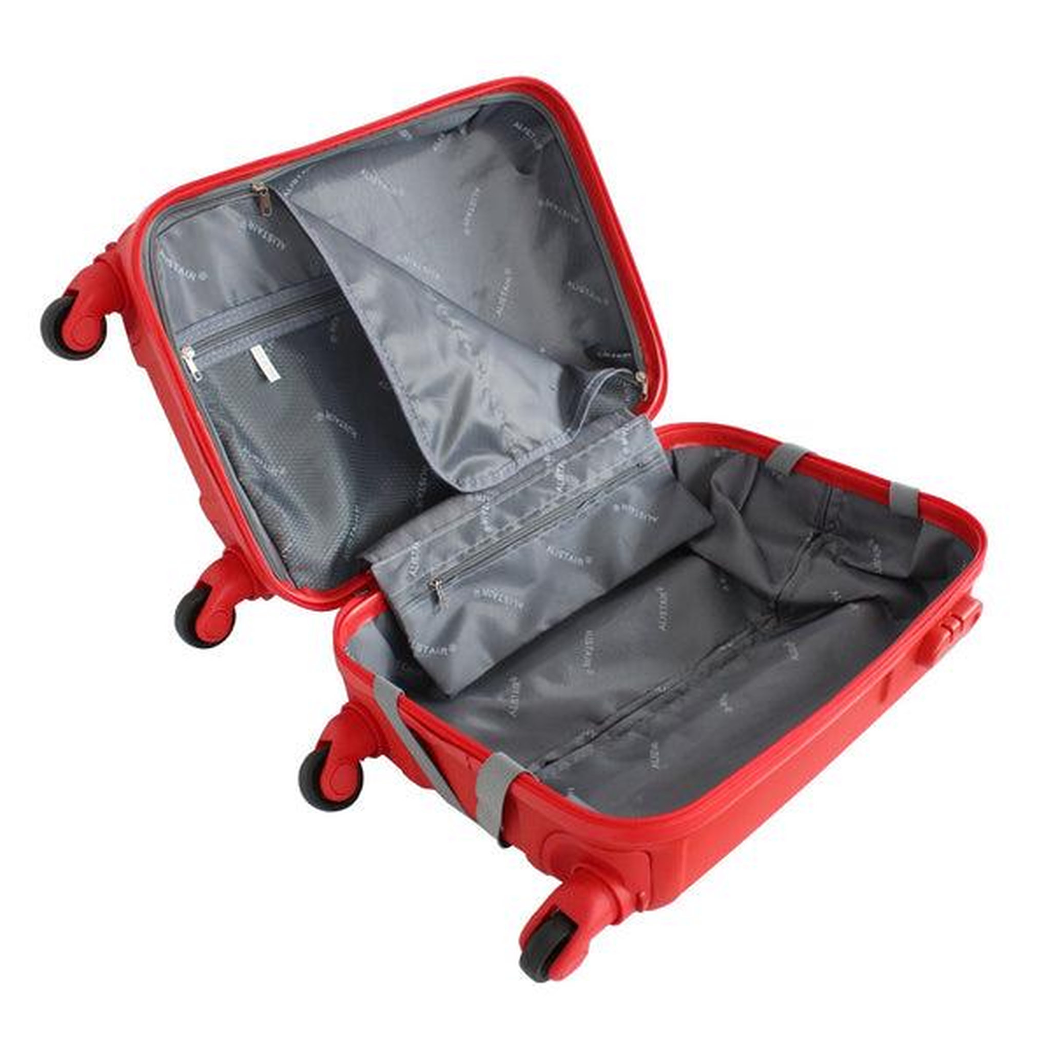 Voir la diapositive 4 : Alistair Valise cabine XS Alistair - Collection Iron - 4 roues - ABS ultra résistant - Rouge