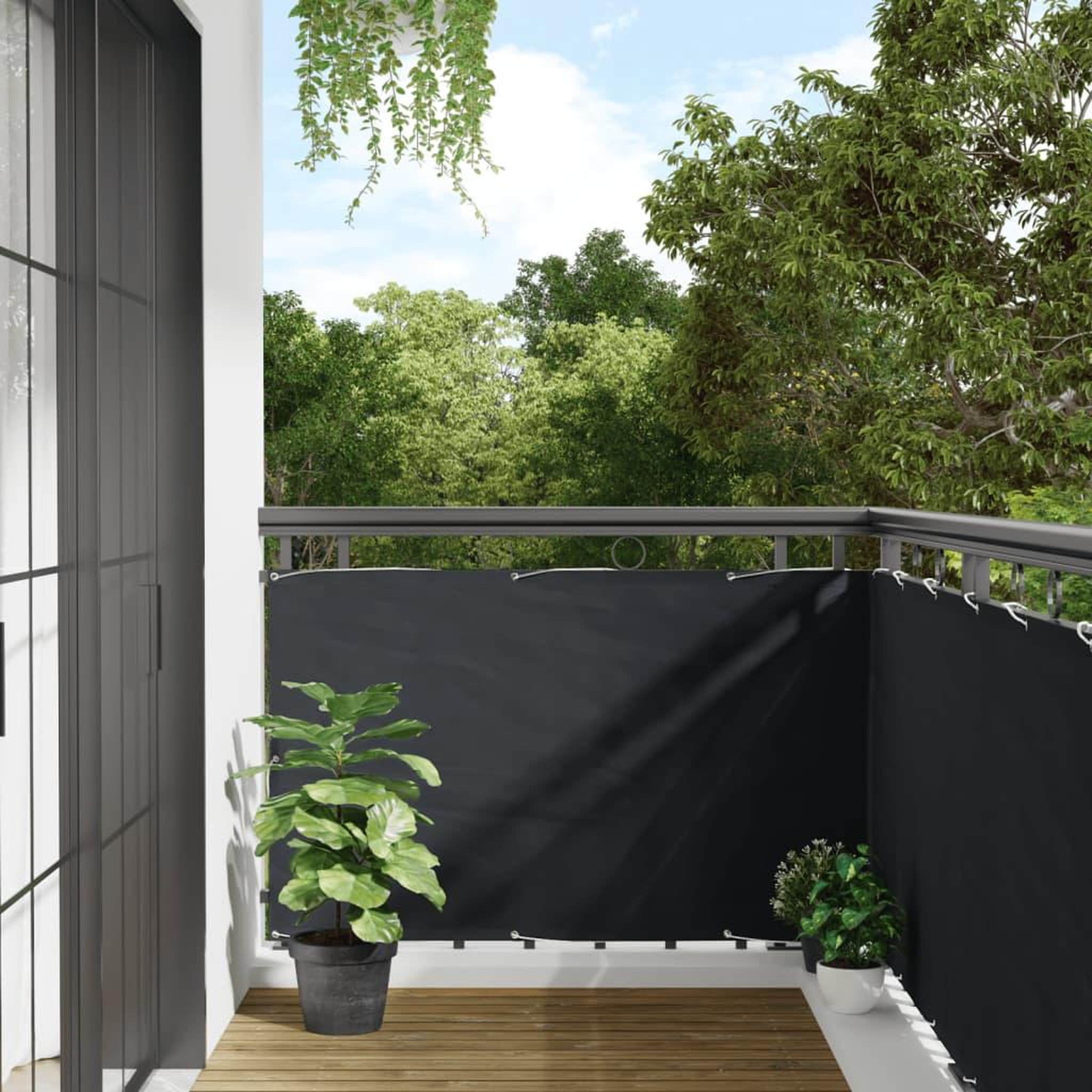 Voir la diapositive 1 : VIDAXL Ecran de balcon en tissu Oxford 90x600 cm Anthracite