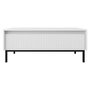 Voir la diapositive 3 : BEST MOBILIER Girona - table basse - blanc - 1 tiroir - 100 cm