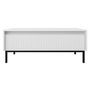 Voir la diapositive 3 : BEST MOBILIER Girona - table basse - blanc - 1 tiroir - 100 cm