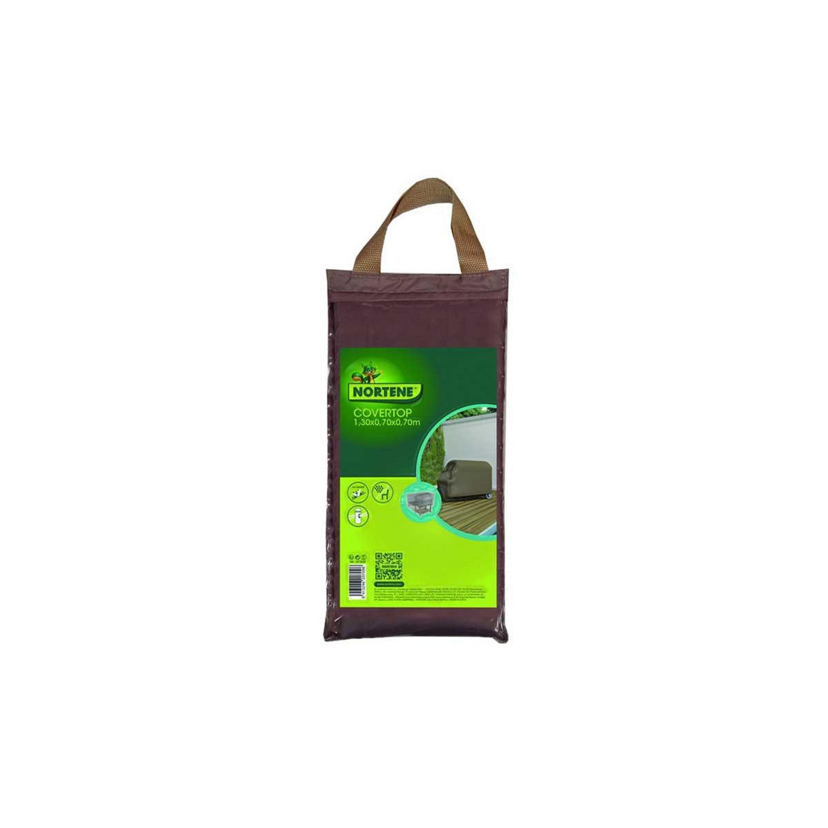 Nortene Housse de protection pour barbecue COVERTOP - Taupe - 70 x 130 x 70 cm