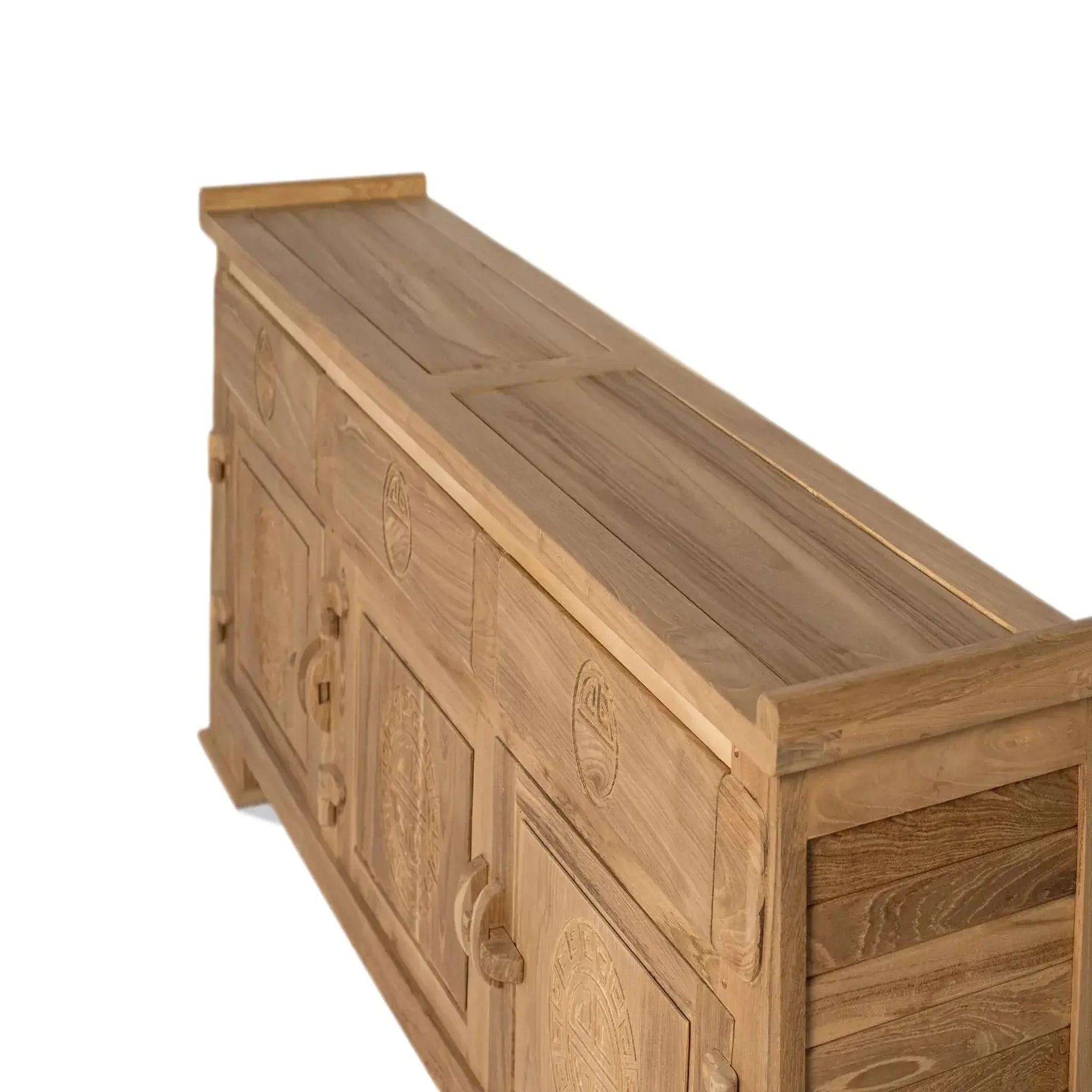 Voir la diapositive 3 : GINER Y COLOMER SL Meuble tv en bois de teck 170 cm style colonial oriental