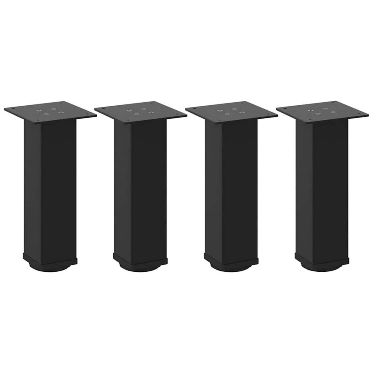 VIDAXL Pieds de table basse 4 pcs noir 30-32 cm acier