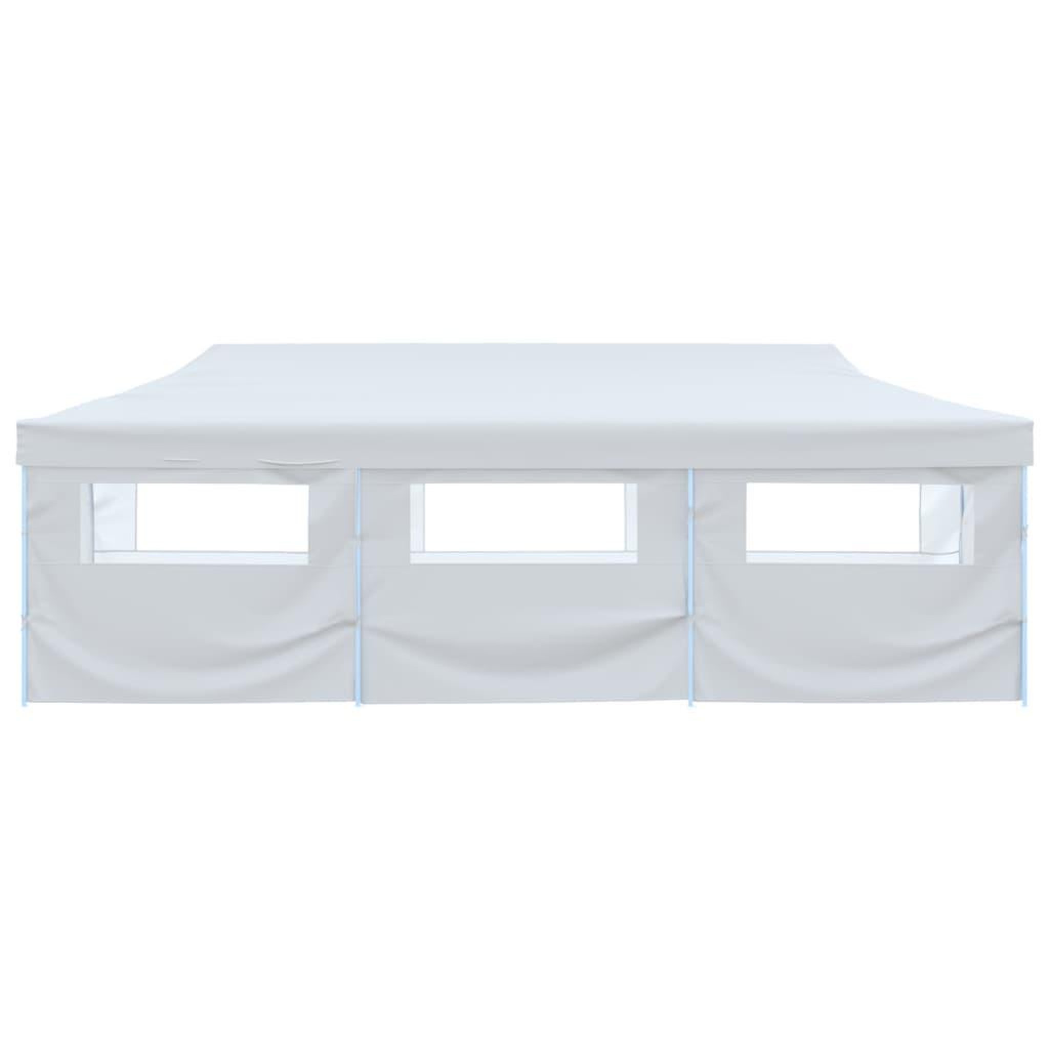 Voir la diapositive 3 : VIDAXL Tente de reception escamotable avec 8 parois 3 x 9 m Blanc