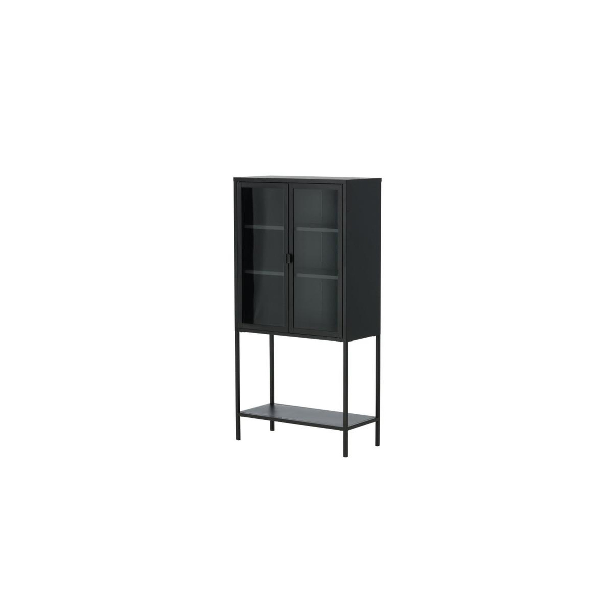 Voir la diapositive 3 : Paris Prix Vitrine 2 portes en verre  misha  150cm noir
