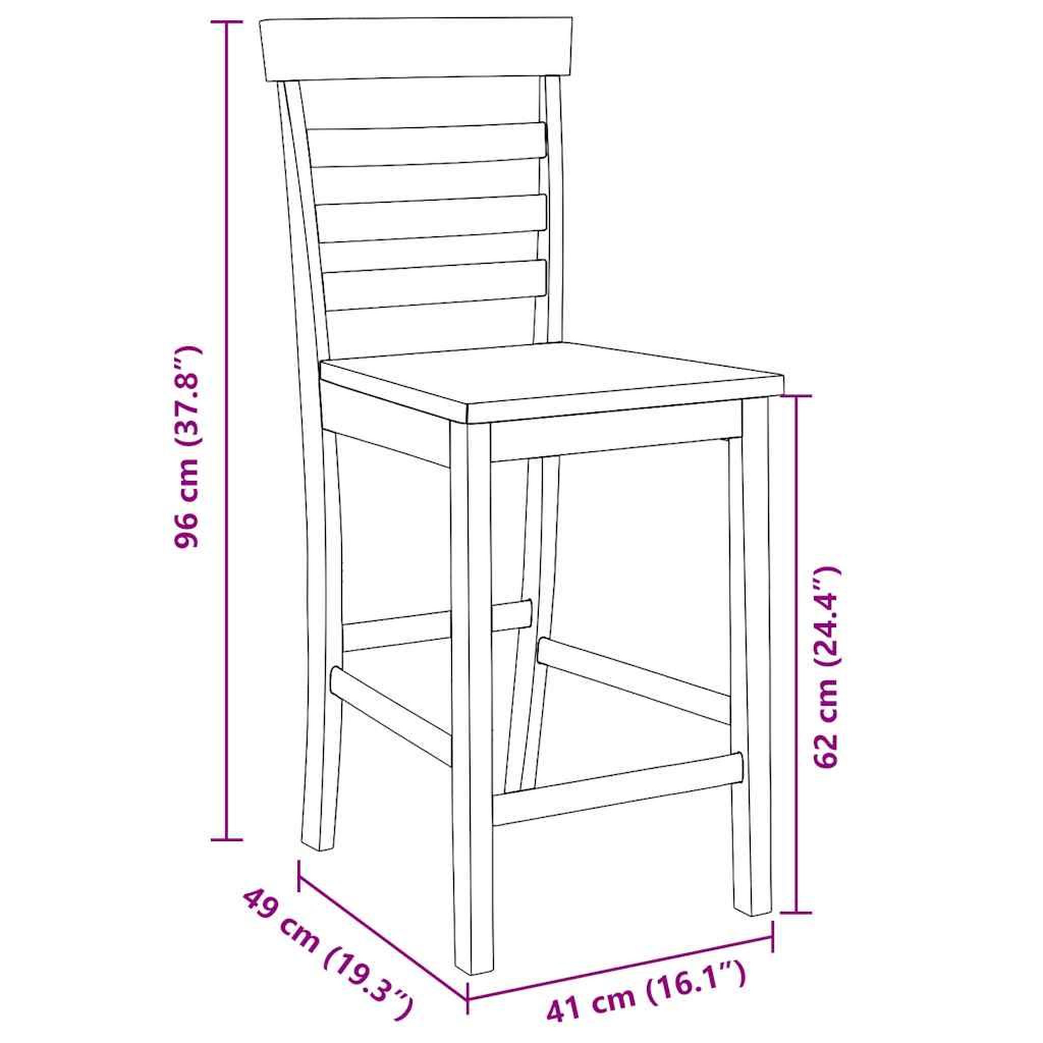 Voir la diapositive 6 : VIDAXL Tabourets de bar 2 pcs blanc bois massif d'hevea