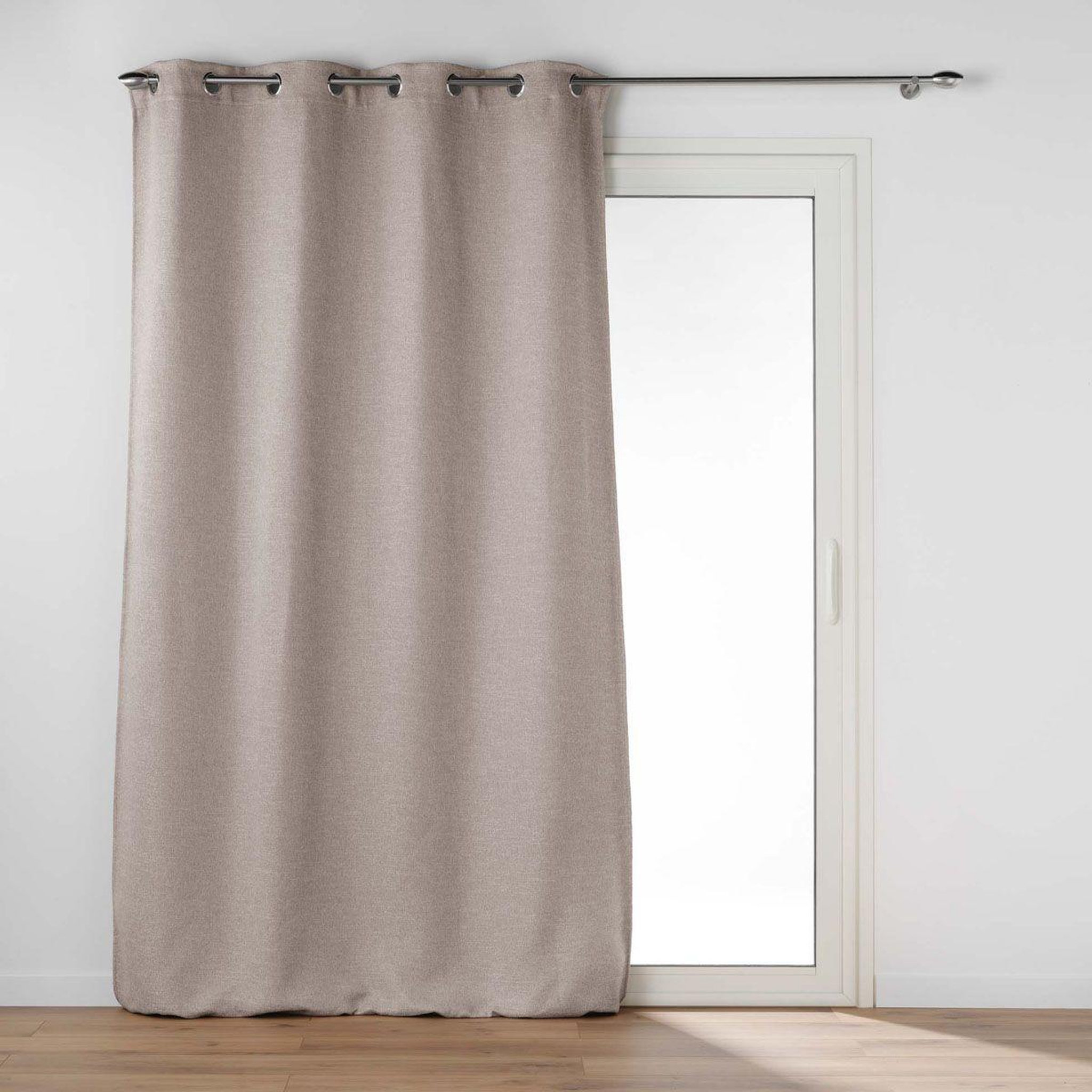 Douceur d'Intérieur Rideau occultant jacquard  dusky  140x240cm lin