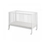 Voir la diapositive 1 : TISSI Lit bébé à barreaux pliable 60x120 cm en hêtre massif blanc