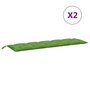 Voir la diapositive 4 : VIDAXL Coussins de banc de jardin lot de 2 vert melange tissu