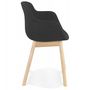 Voir la diapositive 3 : Paris Prix Chaise Design en Tissu  Angie  80cm Noir