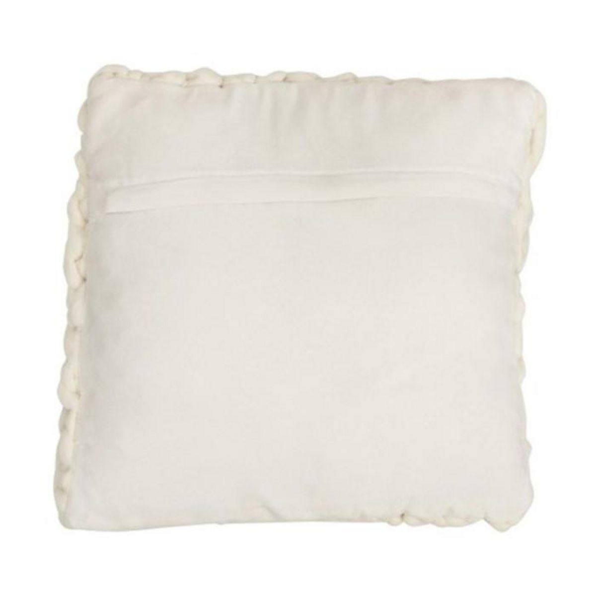 Paris Prix Coussin Déco Carré  Tricoté  40x40cm Blanc
