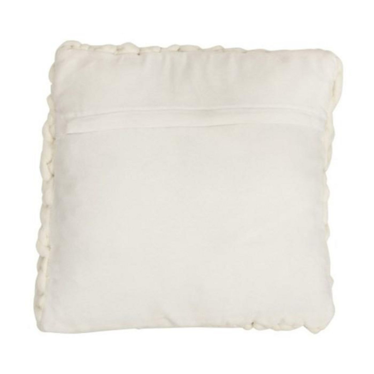 Paris Prix Coussin Déco Carré  Tricoté  40x40cm Blanc