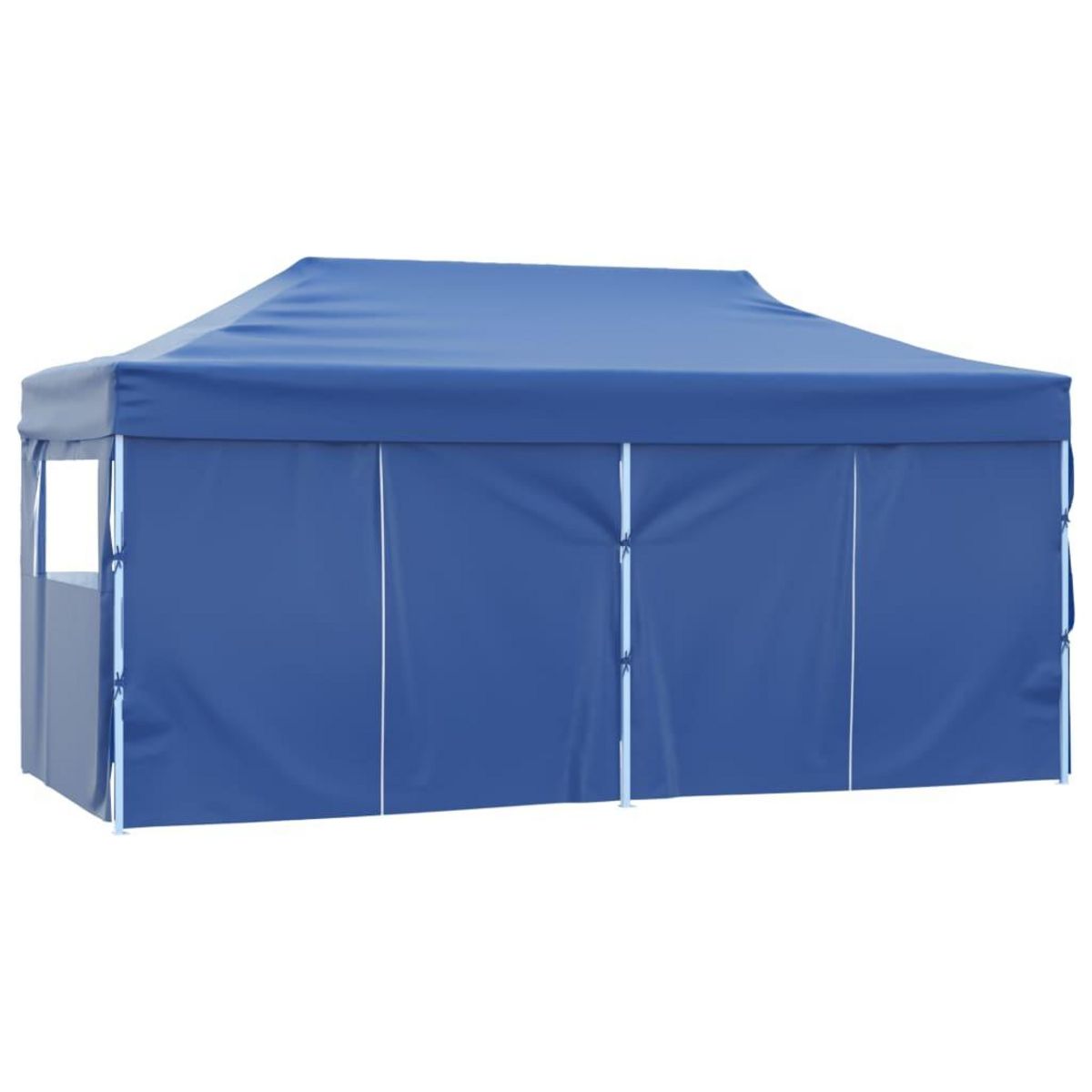VIDAXL Tente de reception pliable avec 4 parois 3x6 m Acier Bleu