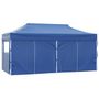 Voir la diapositive 4 : VIDAXL Tente de reception pliable avec 4 parois 3x6 m Acier Bleu