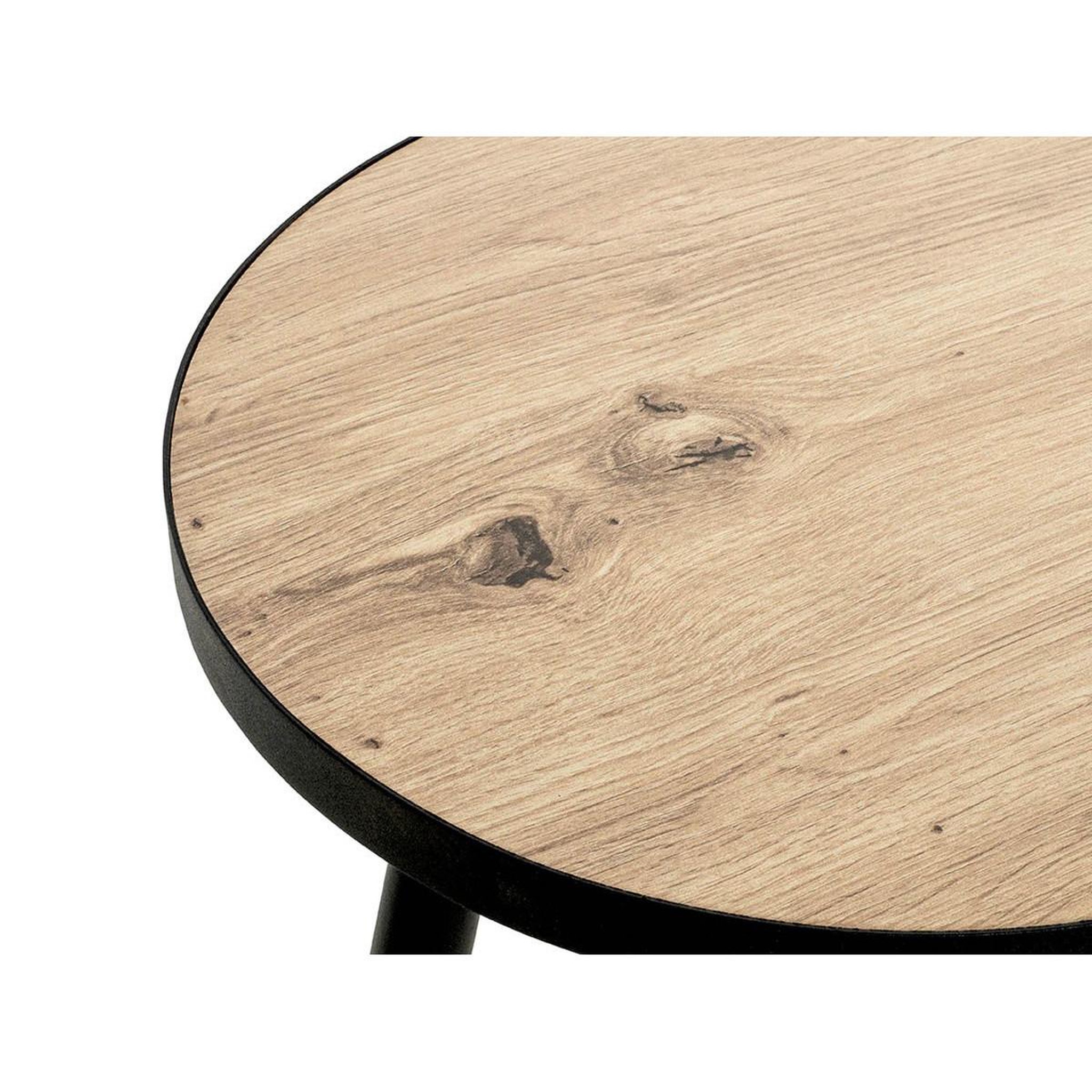Voir la diapositive 2 : Paris Prix Table d'appoint  miranda  40cm chêne & noir