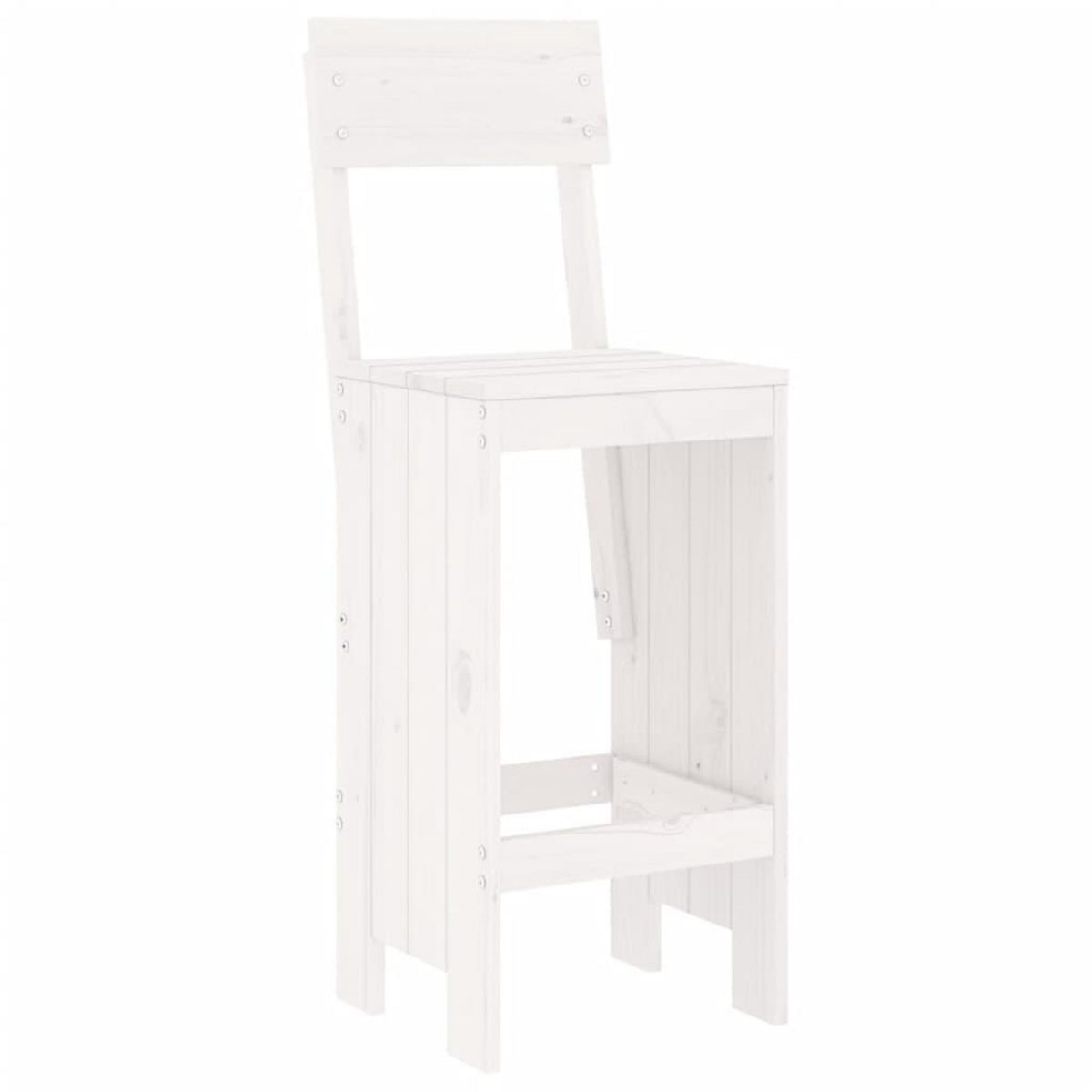 VIDAXL Tabourets de bar lot de 2 blanc 40x48,5x115,5cm bois massif pin