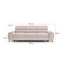 Voir la diapositive 5 : BEST MOBILIER Talisay - canapé droit 3 places - convertible - en velours