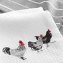 Voir la diapositive 3 : Douceur d'Intérieur Lot de 2 torchons de cuisine Poulette - Gris