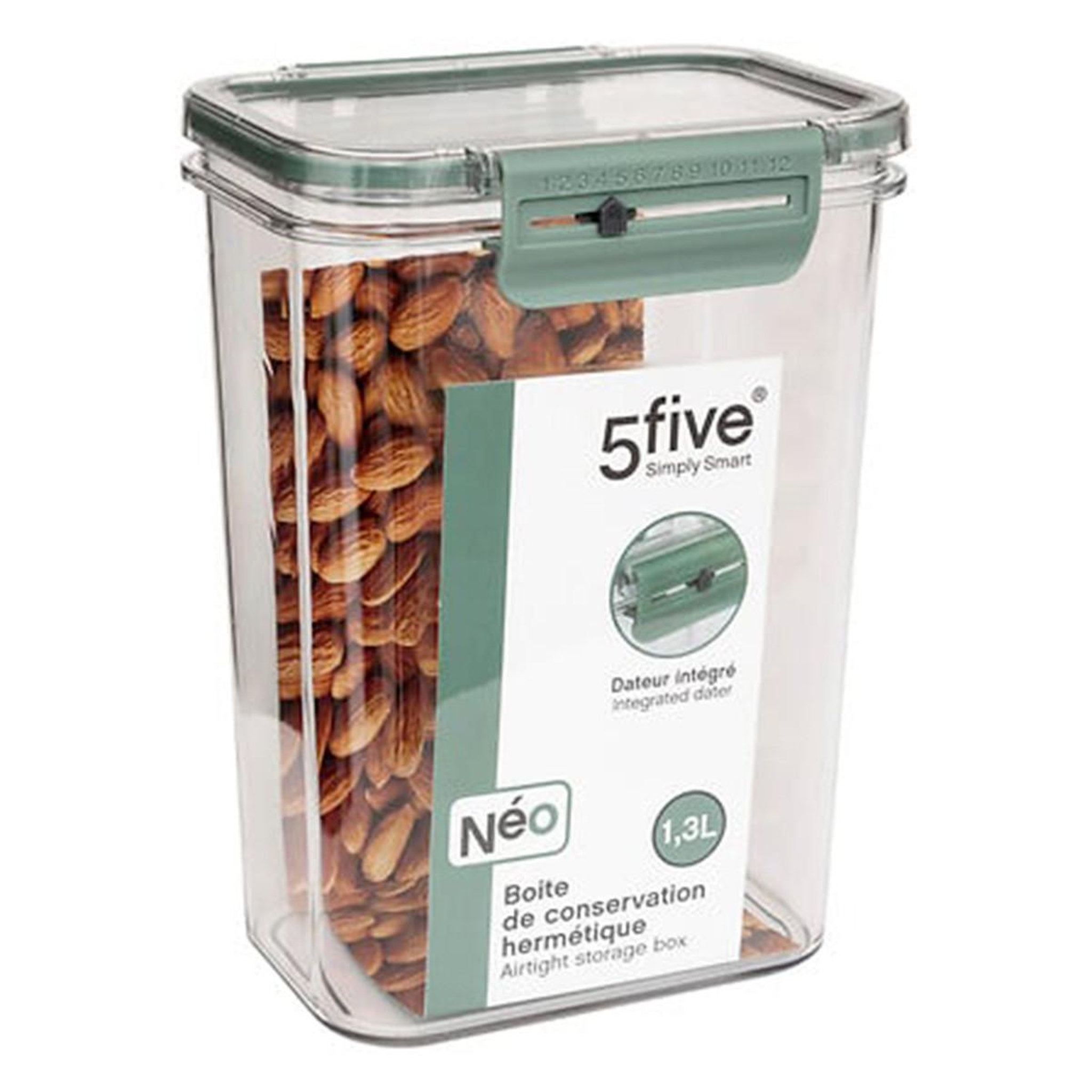 Voir la diapositive 6 : FIVE Boîte de conservation hermétique  neo  1,3l transparent