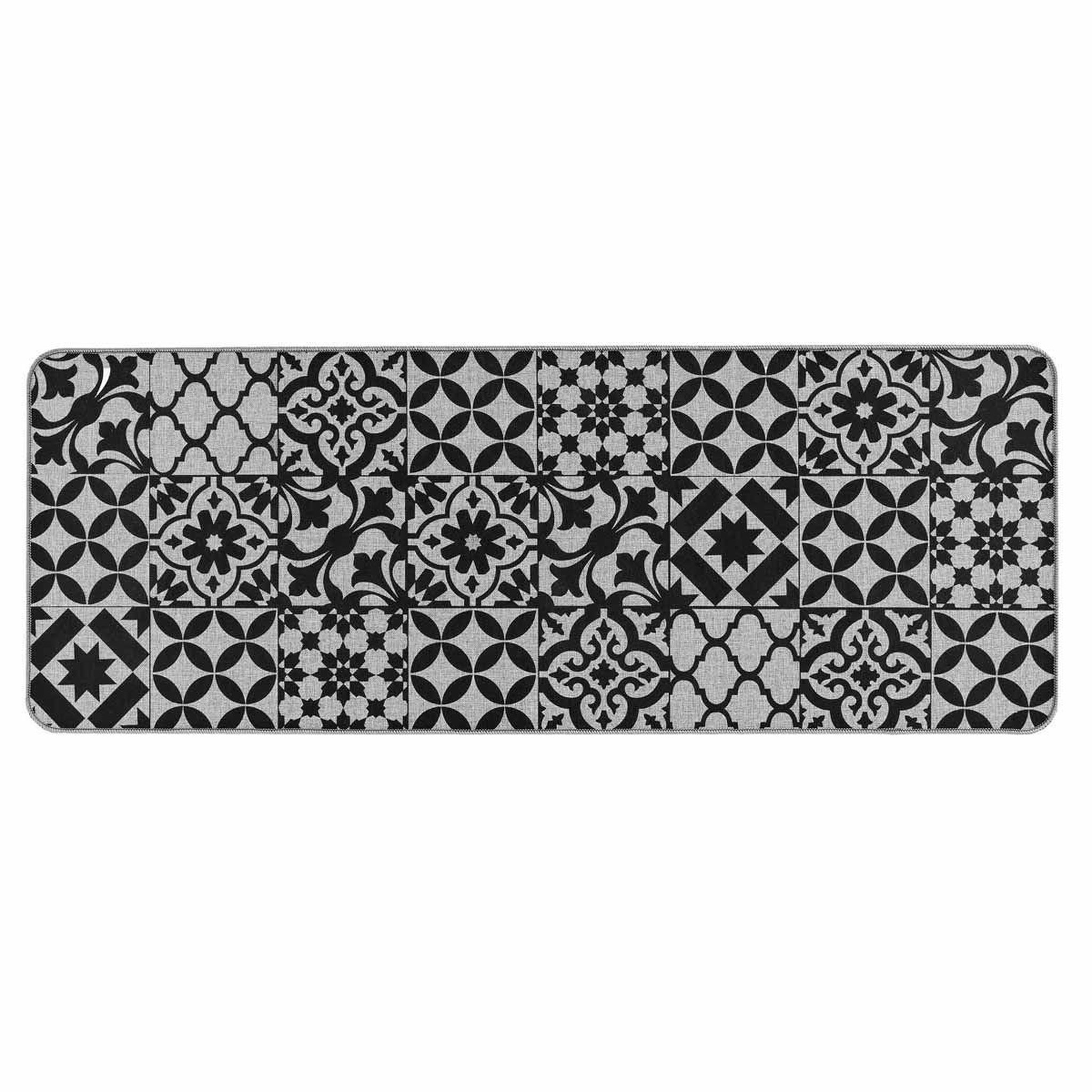 Douceur d'Intérieur Tapis tissé imprimé  bizancia  45x120cm gris