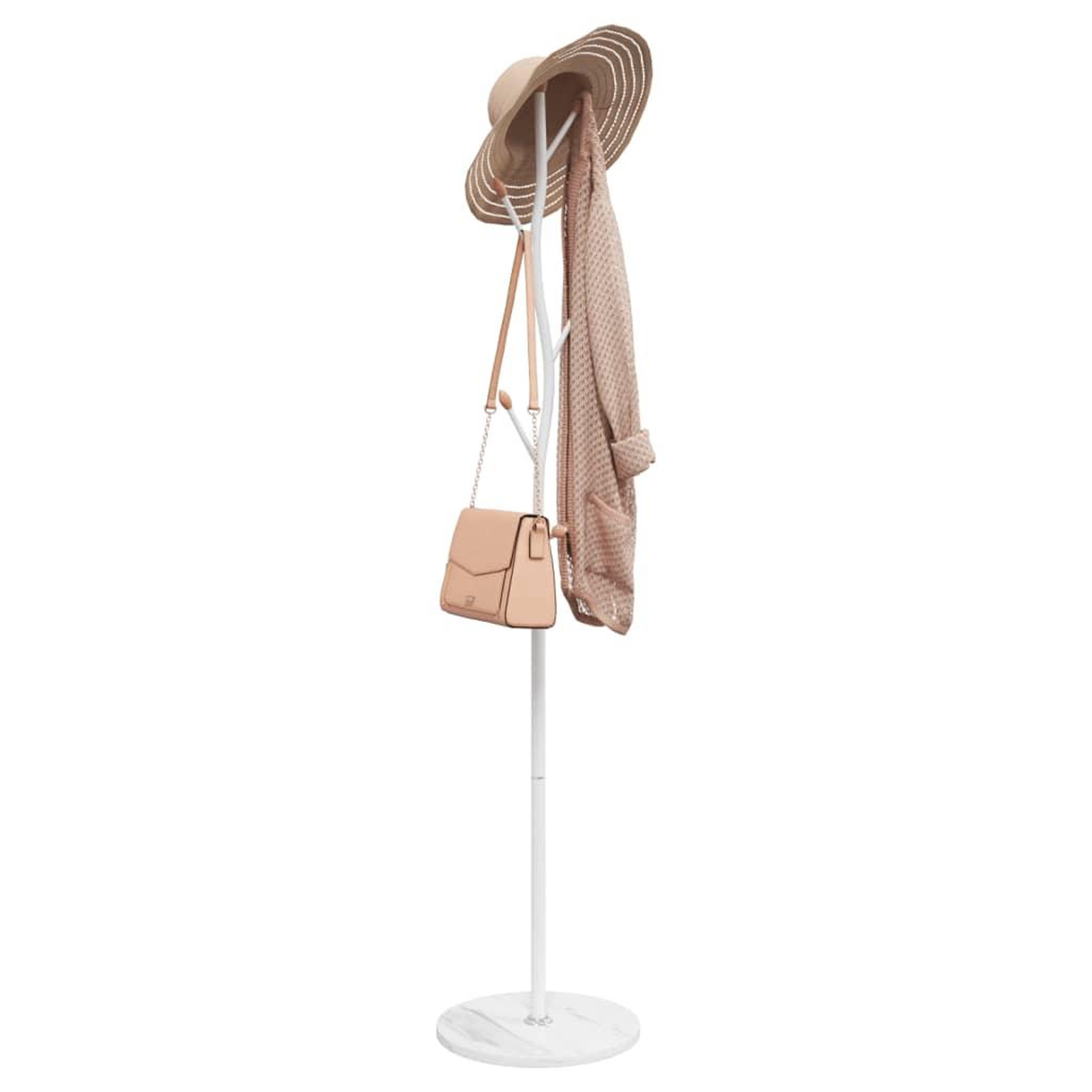 VIDAXL Porte-manteau blanc 177 cm fer enduit de poudre