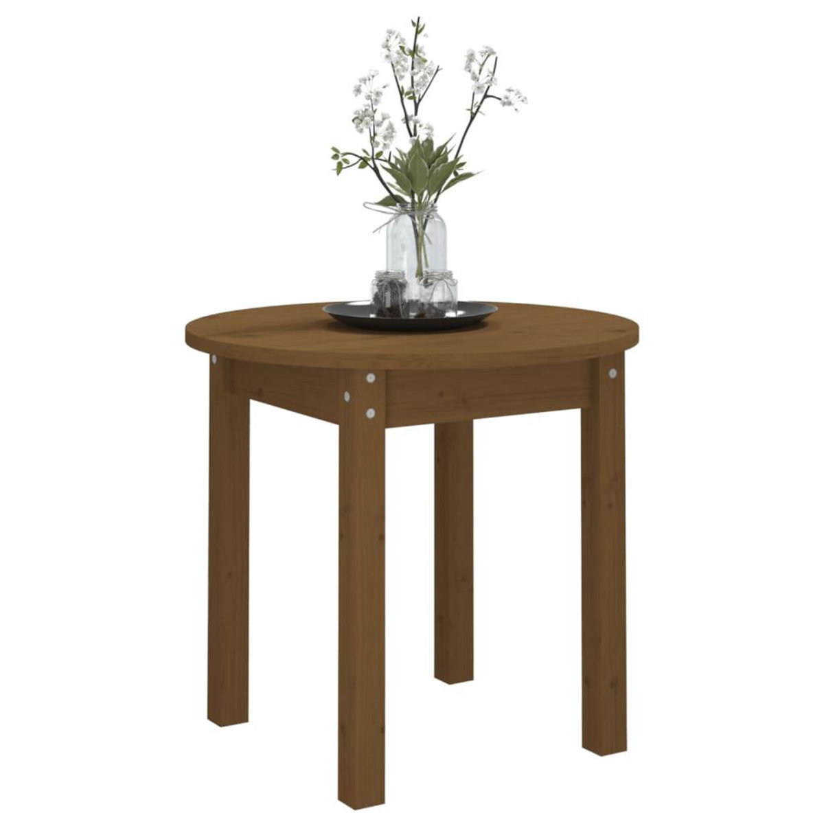 VIDAXL Table basse Marron miel Ø 45x40 cm Bois massif de pin