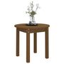 Voir la diapositive 4 : VIDAXL Table basse Marron miel Ø 45x40 cm Bois massif de pin