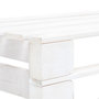 Voir la diapositive 3 : VIDAXL Canape central palette de jardin Blanc Bois de pin impregne