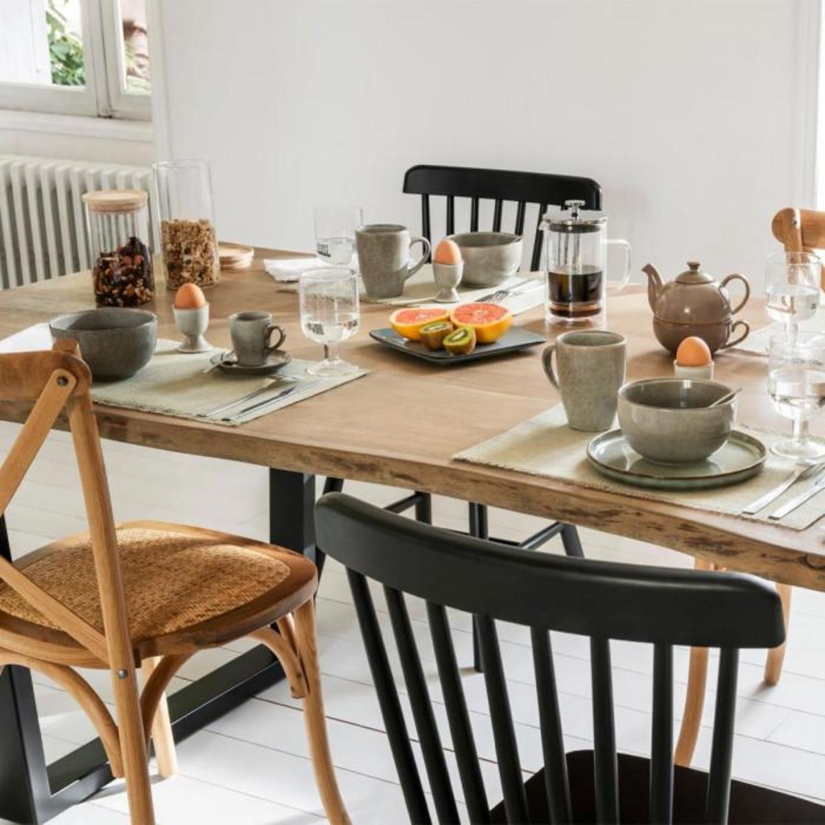 ATMOSPHERA Table à Manger en Bois  Skidal  200cm Marron