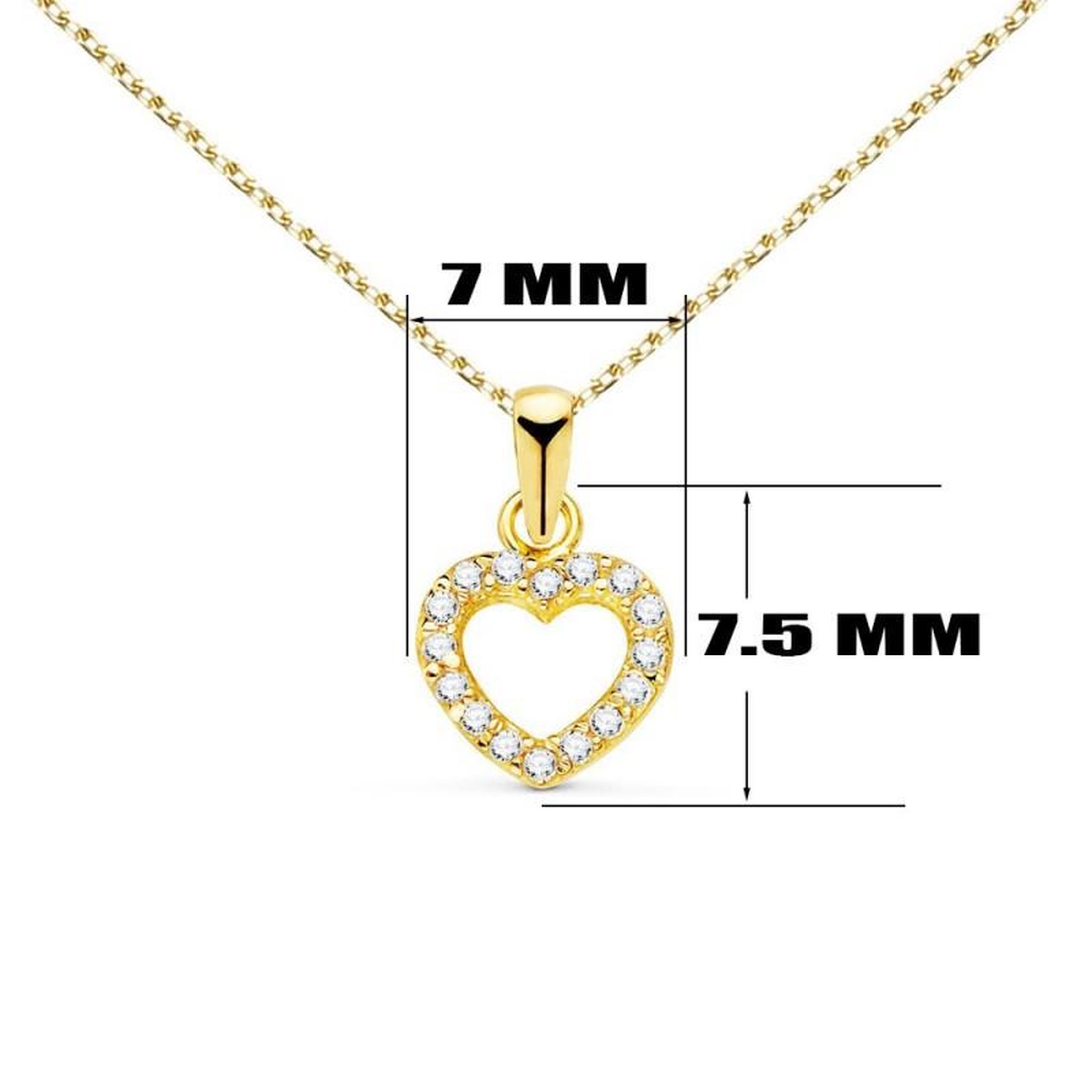 Voir la diapositive 4 : L'ATELIER D'AZUR Collier - Pendentif Or 18 Carats 750/000 Jaune - Coeur - Chaine Dorée
