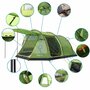 KINGCAMP Tente de camping familiale 5 places - Kingcamp - Modèle Milan - 255 x 300 x 200 cm
