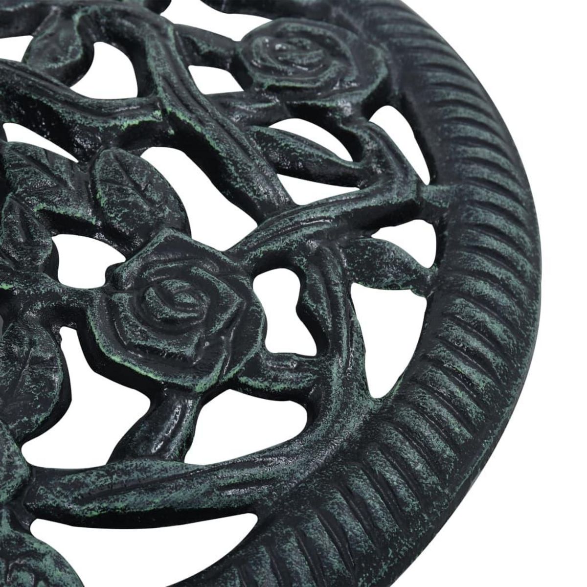 VIDAXL Socle de parasol Vert 9 kg 40 cm Fonte