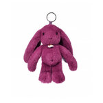 DOUDOU ET COMPAGNIE Porte clé en peluche Lapin Prune - 18 cm