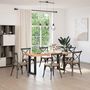 Voir la diapositive 2 : VIDAXL Pieds de table a manger forme de U 2 pcs noir 50x(72-73) cm