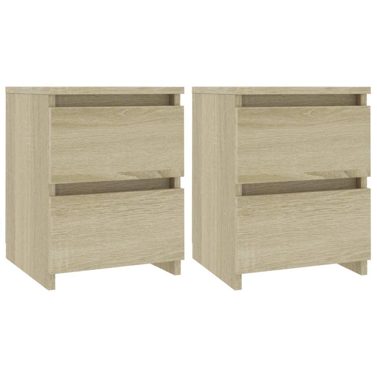 VIDAXL Tables de chevet 2 pcs Chene sonoma 30x30x40 cm Bois ingenierie
