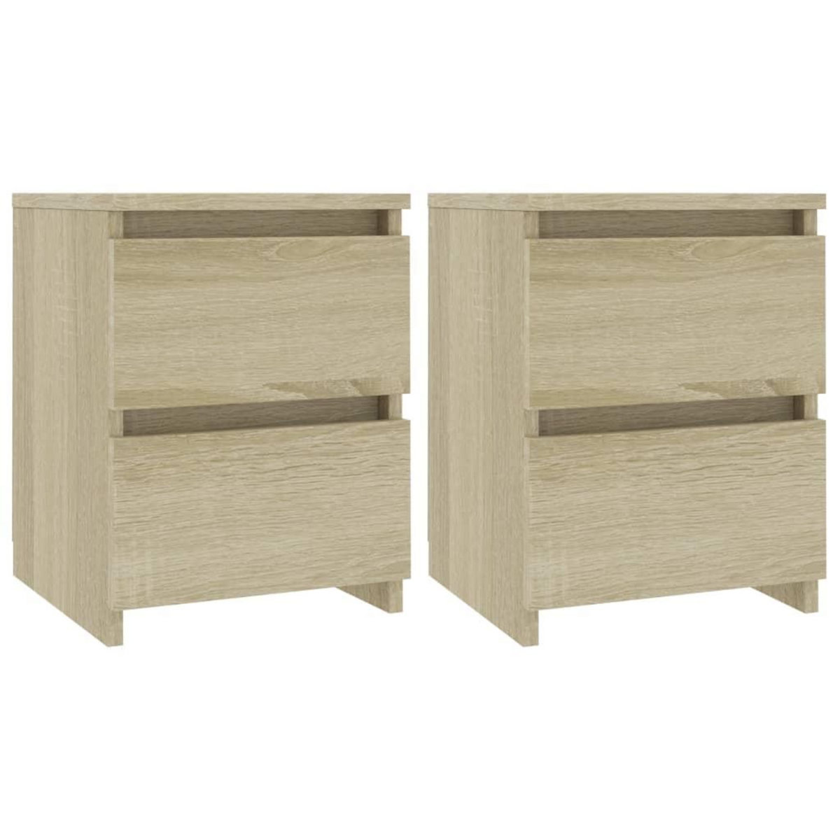 VIDAXL Tables de chevet 2 pcs Chene sonoma 30x30x40 cm Bois ingenierie