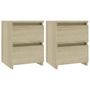 Voir la diapositive 2 : VIDAXL Tables de chevet 2 pcs Chene sonoma 30x30x40 cm Bois ingenierie