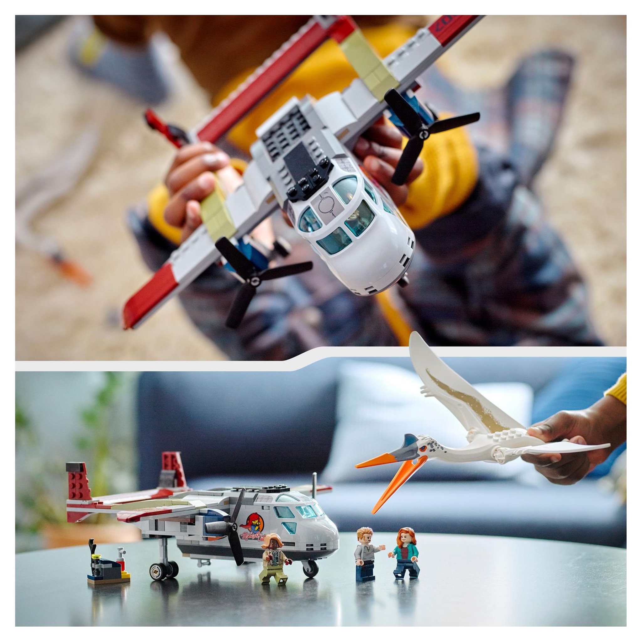 Voir la diapositive 8 : LEGO Jurassic World 76947 L&rsquo;Embuscade en Avion du Quetzalcoatlus, Dinosaure Jouet et Avion